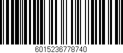 Código de barras (EAN, GTIN, SKU, ISBN): '6015236778740'