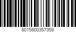 Código de barras (EAN, GTIN, SKU, ISBN): '6015600357359'