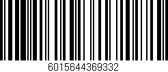 Código de barras (EAN, GTIN, SKU, ISBN): '6015644369332'