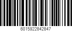 Código de barras (EAN, GTIN, SKU, ISBN): '6015922842847'