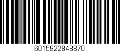 Código de barras (EAN, GTIN, SKU, ISBN): '6015922848870'