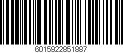 Código de barras (EAN, GTIN, SKU, ISBN): '6015922851887'