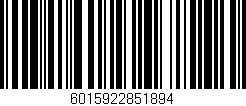 Código de barras (EAN, GTIN, SKU, ISBN): '6015922851894'