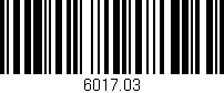 Código de barras (EAN, GTIN, SKU, ISBN): '6017.03'
