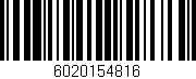 Código de barras (EAN, GTIN, SKU, ISBN): '6020154816'