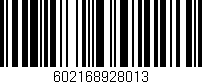 Código de barras (EAN, GTIN, SKU, ISBN): '602168928013'