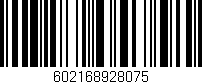 Código de barras (EAN, GTIN, SKU, ISBN): '602168928075'