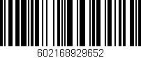 Código de barras (EAN, GTIN, SKU, ISBN): '602168929652'