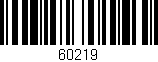 Código de barras (EAN, GTIN, SKU, ISBN): '60219'