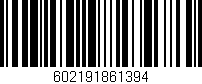 Código de barras (EAN, GTIN, SKU, ISBN): '602191861394'
