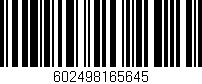 Código de barras (EAN, GTIN, SKU, ISBN): '602498165645'