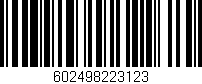 Código de barras (EAN, GTIN, SKU, ISBN): '602498223123'