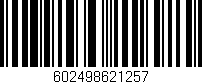 Código de barras (EAN, GTIN, SKU, ISBN): '602498621257'