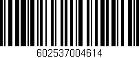 Código de barras (EAN, GTIN, SKU, ISBN): '602537004614'