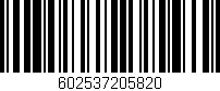 Código de barras (EAN, GTIN, SKU, ISBN): '602537205820'