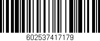Código de barras (EAN, GTIN, SKU, ISBN): '602537417179'
