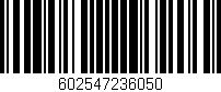 Código de barras (EAN, GTIN, SKU, ISBN): '602547236050'