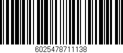 Código de barras (EAN, GTIN, SKU, ISBN): '6025478711138'