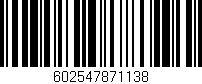 Código de barras (EAN, GTIN, SKU, ISBN): '602547871138'
