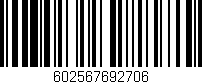 Código de barras (EAN, GTIN, SKU, ISBN): '602567692706'