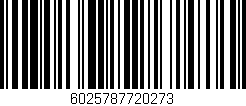 Código de barras (EAN, GTIN, SKU, ISBN): '6025787720273'