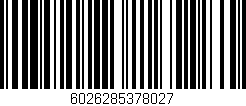 Código de barras (EAN, GTIN, SKU, ISBN): '6026285378027'
