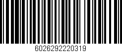 Código de barras (EAN, GTIN, SKU, ISBN): '6026292220319'