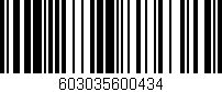 Código de barras (EAN, GTIN, SKU, ISBN): '603035600434'