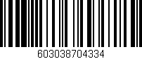 Código de barras (EAN, GTIN, SKU, ISBN): '603038704334'