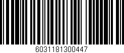 Código de barras (EAN, GTIN, SKU, ISBN): '6031181300447'