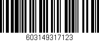 Código de barras (EAN, GTIN, SKU, ISBN): '603149317123'