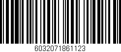 Código de barras (EAN, GTIN, SKU, ISBN): '6032071861123'
