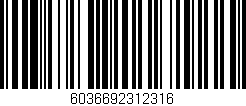 Código de barras (EAN, GTIN, SKU, ISBN): '6036692312316'