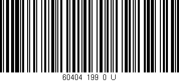 Código de barras (EAN, GTIN, SKU, ISBN): '60404_199_0_U'