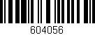 Código de barras (EAN, GTIN, SKU, ISBN): '604056'