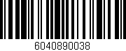 Código de barras (EAN, GTIN, SKU, ISBN): '6040890038'