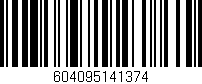 Código de barras (EAN, GTIN, SKU, ISBN): '604095141374'