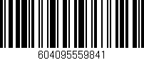 Código de barras (EAN, GTIN, SKU, ISBN): '604095559841'