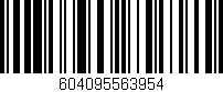 Código de barras (EAN, GTIN, SKU, ISBN): '604095563954'