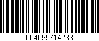 Código de barras (EAN, GTIN, SKU, ISBN): '604095714233'