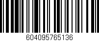 Código de barras (EAN, GTIN, SKU, ISBN): '604095765136'