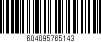 Código de barras (EAN, GTIN, SKU, ISBN): '604095765143'