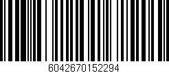 Código de barras (EAN, GTIN, SKU, ISBN): '6042670152294'