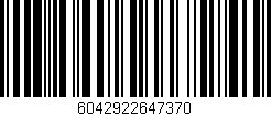 Código de barras (EAN, GTIN, SKU, ISBN): '6042922647370'