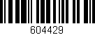 Código de barras (EAN, GTIN, SKU, ISBN): '604429'