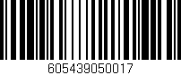 Código de barras (EAN, GTIN, SKU, ISBN): '605439050017'