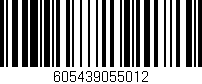 Código de barras (EAN, GTIN, SKU, ISBN): '605439055012'
