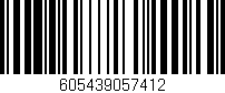 Código de barras (EAN, GTIN, SKU, ISBN): '605439057412'