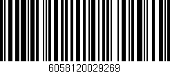 Código de barras (EAN, GTIN, SKU, ISBN): '6058120029269'