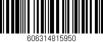 Código de barras (EAN, GTIN, SKU, ISBN): '606314815950'